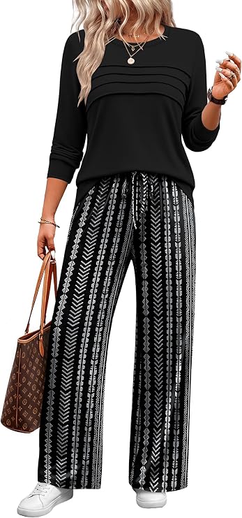WIHOLL Long Sleeve Lounge Sets for Women 2 Piece Fall Outfits 2026 Fashion